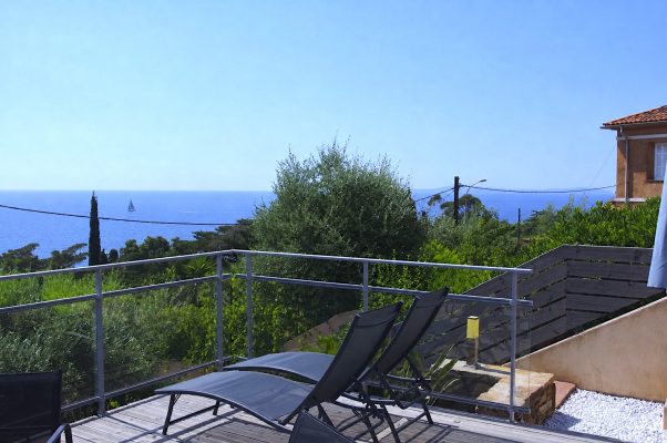 terrasse avec vue mer